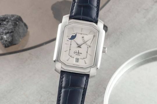 Glashütte Original Senator Karrée Steel Automatic Men's Watch Ref. 39-45-04-04-04 B&P 2003