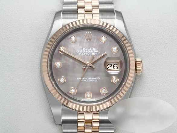  Rolex Datejust 36 36mm 116231 2016 Stahl Rosegold 750 Perlmutt Diamanten Automatik 