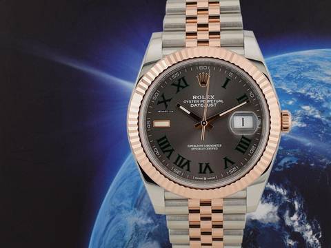 Rolex Datejust 41 Ii 126331 Steel & Rose Gold With Wimbledon Dial 41mm - Like New 2021