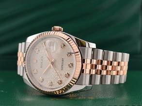 Thumbnail von Rolex Datejust 36 116231 Steel & Rose Gold With Jubilee Diamonds Dial - Full Set 36mm 2010