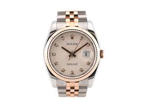 Thumbnail von Rolex Datejust 36 116231 Steel & Rose Gold With Jubilee Diamonds Dial - Full Set 36mm 2010