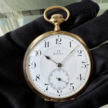 Thumbnail von Omega Taschenuhr Pocket watch open face rose gold 14KT Very Rare