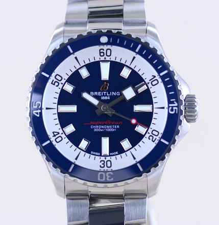  Breitling Superocean II 42 42mm Automatic Stahl Blue Diver Stahlband Top B+P 