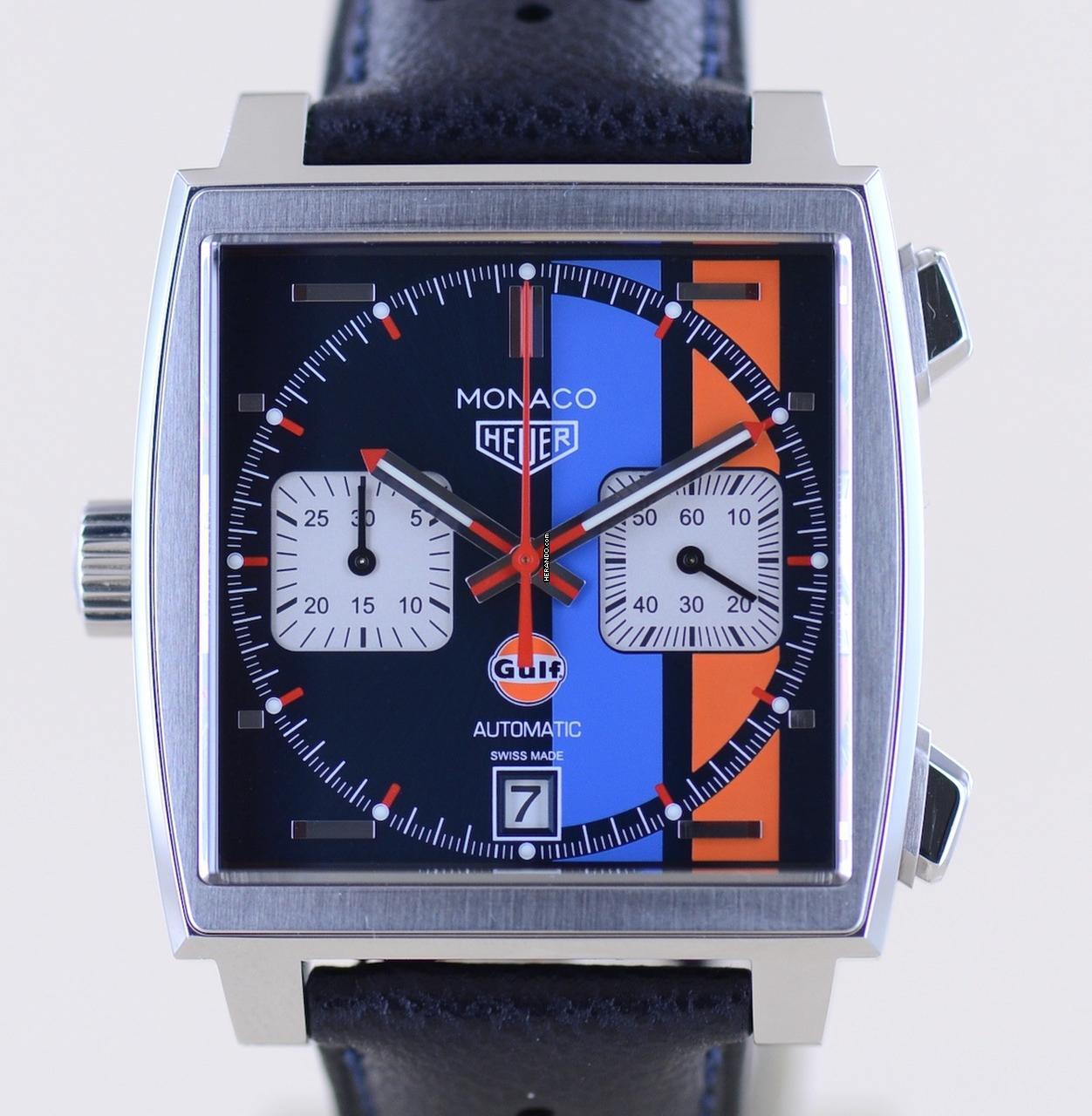 TAG Heuer Monaco Steve McQueen Gulf Special Edition Saphir blue Dial B+P rar