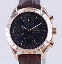 Thumbnail von Omega Speedmaster Day Date Automatic Day-Date Chronograph Black Dial 18K Gold Triple Date rar