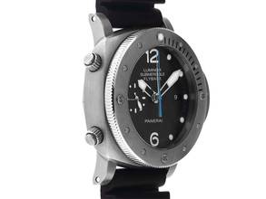 Thumbnail von Panerai Luminor Submersible 1950 3 Days Automatic Flyback Titan Ref.PAM00614 Full Set wie Neu Vintage Luminor Submersible Titan Flyback