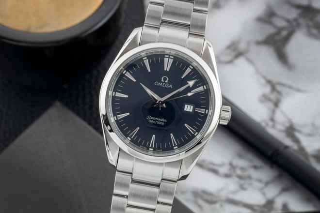  Omega Seamaster Aqua Terra 150M Blue Dial Edelstahl Herrenuhr Ref. 2517.80.00 