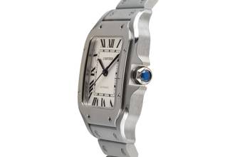 Thumbnail von Cartier Santos Medium Automatik Edelstahl Herrenuhr Ref. WSSA0029 Box & Papiere