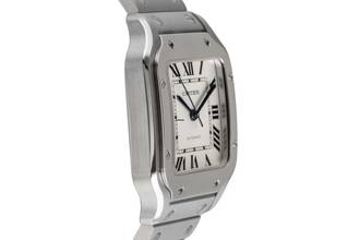 Thumbnail von Cartier Santos Medium Automatik Edelstahl Herrenuhr Ref. WSSA0029 Box & Papiere