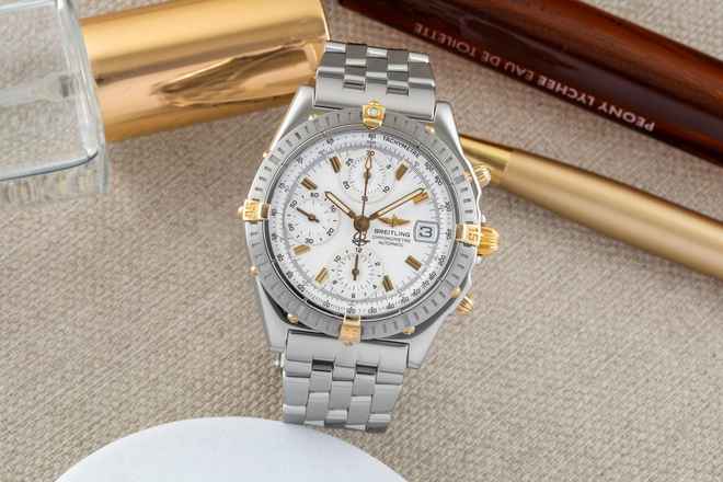  Breitling Chronomat Chronograph Stahl / Gold Automatik Herrenuhr Ref. B13352 