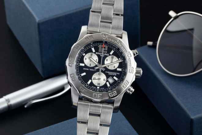  Breitling Colt Chronograph II Edelstahl Quarz Herrenuhr Ref. A7338710 