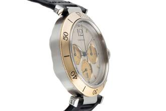 Thumbnail von Cartier Pasha Chronograph Stahl / Gold Quarz Herrenuhr Ref. W3101155