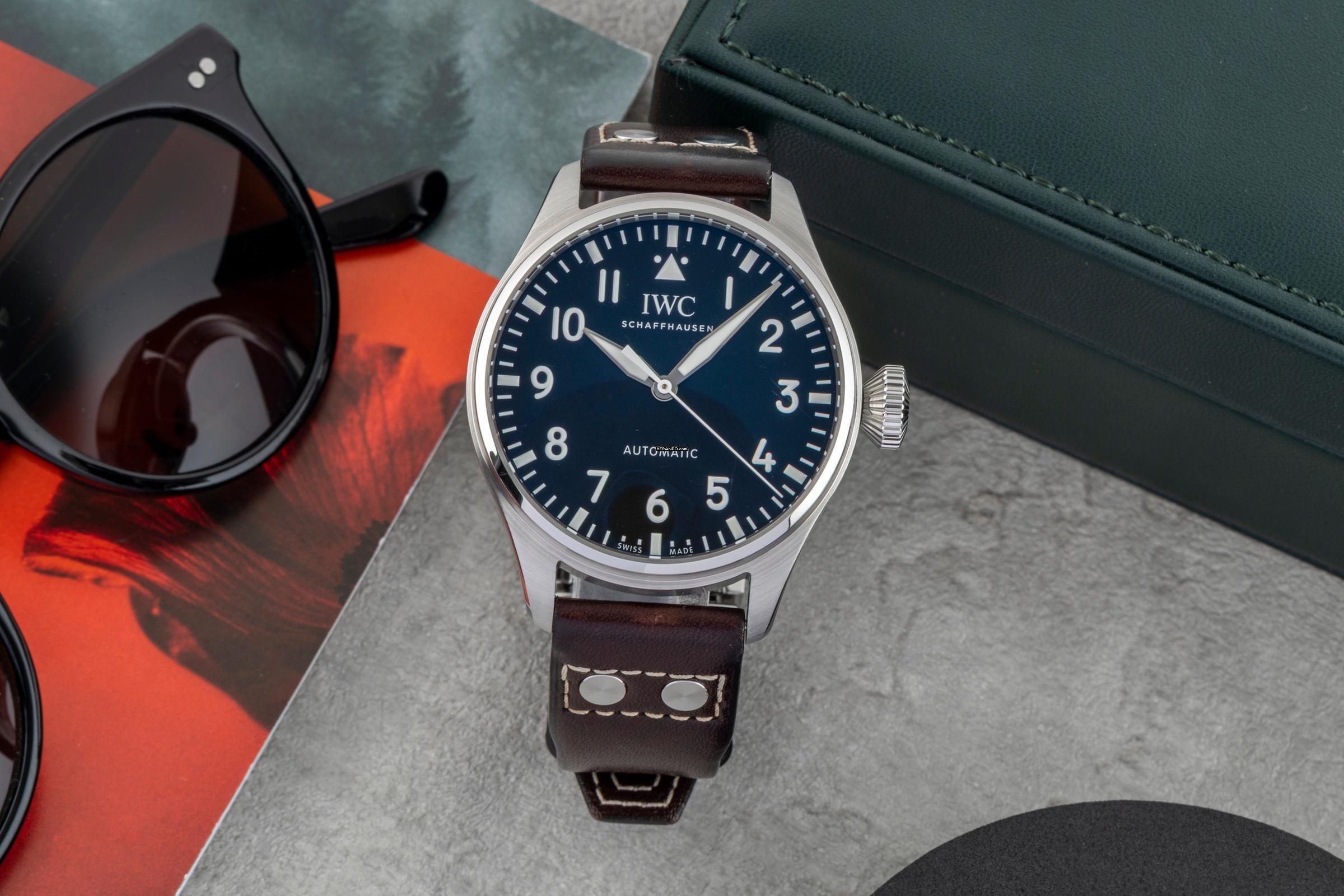 IWC Große Fliegeruhr Big Pilot's Watch 43 Automatik Stahl Herrenuhr Ref IW329301 B&P
