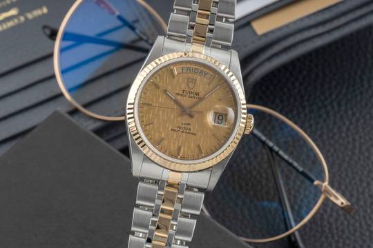  Tudor Prince Date Day Oyster Prince Date Day Stahl / Gold Linen Dial Automatik Ref. 76213 