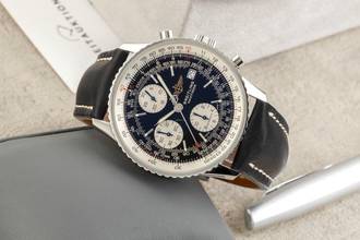 Thumbnail von Breitling Old Navitimer Chronograph Edelstahl Automatik Ref. A13322 B&P 1999