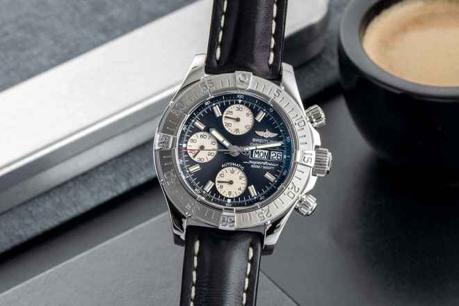  Breitling Superocean Chronograph II Stahl Automatik Herrenuhr Ref. A13340 B&P 2011 