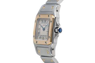 Thumbnail von Cartier Santos Galbée Lady Stahl / Gold Saphirglas Ref. W20012C4