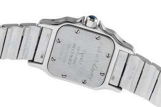 Thumbnail von Cartier Santos Galbée Lady Stahl / Gold Saphirglas Ref. W20012C4