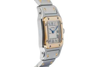 Thumbnail von Cartier Santos Galbée Lady Stahl / Gold Saphirglas Ref. W20012C4