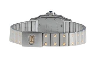 Thumbnail von Cartier Santos Galbée Lady Stahl / Gold Saphirglas Ref. W20012C4