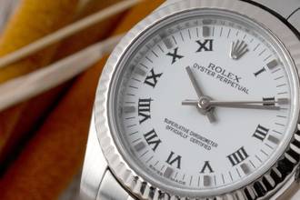 Thumbnail von Rolex Oyster Perpetual 26 Stahl / Weissgold Automatik Damenuhr Ref. 176234 M-Serie