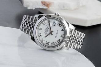 Thumbnail von Rolex Datejust 41 Roman Dial Edelstahl Automatik Herrenuhr Ref. 126300 B&P 2023