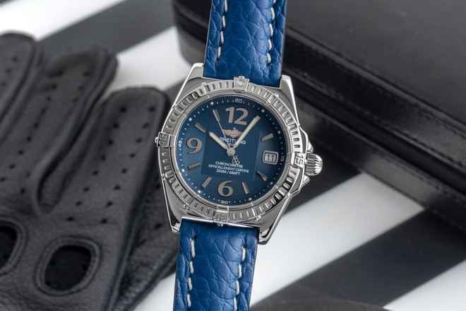  Breitling Callistino Stahl Quarz Herrenuhr Ref. A77346 Box & Papiere 2003 