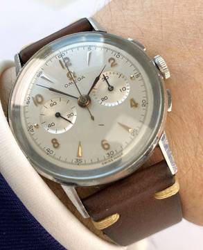 Omega Classic BIG 37mm Chronograph Oversize Jumbo Vintage Steel 2381 2381