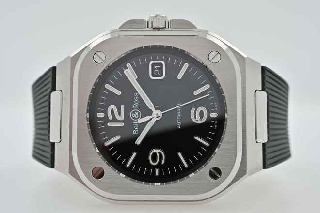  Bell & Ross BR 05 Black BR05A-BL-ST/SRB Rubber Strap 