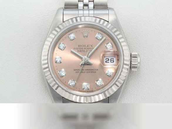  Rolex Lady-Datejust Stahl Weissgold 750 Diamanten Automatik Gold Damen Stainless Steel 18kt White Gold Jubilé-band Chronometer 