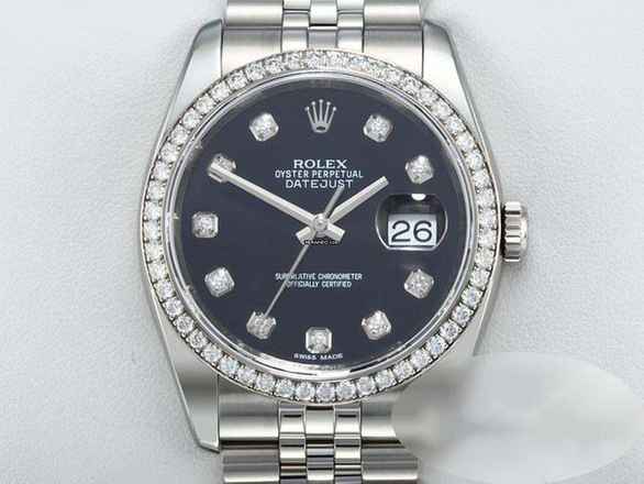  Rolex Datejust 36 36mm 116244 2011 Stahl Weissgold 750 Diamanten Automatik Gold 