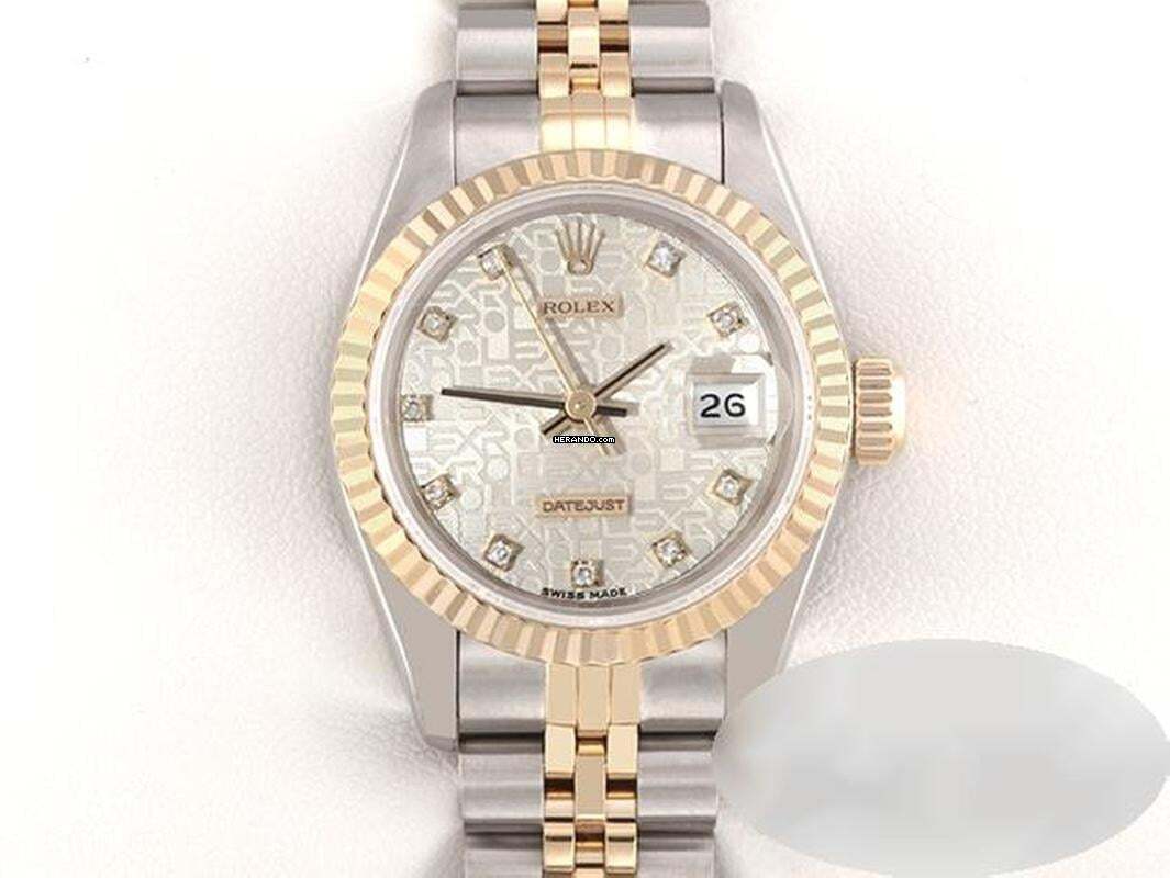Rolex Lady-Datejust Edelstahl Gelbgold 750 Diamanten Automatik Gold Stahl Damen