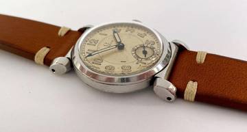 Thumbnail von Omega Classic Small Scarab Steel Vintage Art Deco калибр 26.5 SOB двухцветный циферблат