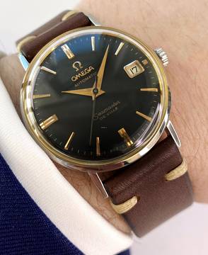 Omega Seamaster DeVille Serviced Seamaster De Ville Vintage Automatic Automatik Black Restored Dial