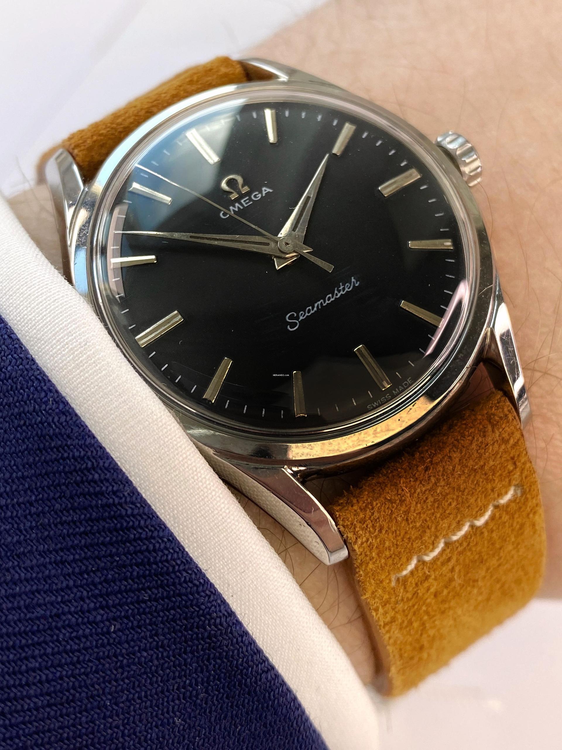Omega Seamaster Serviced Seamaster 36mm Vintage Black Restored Dial ref 2892 2892