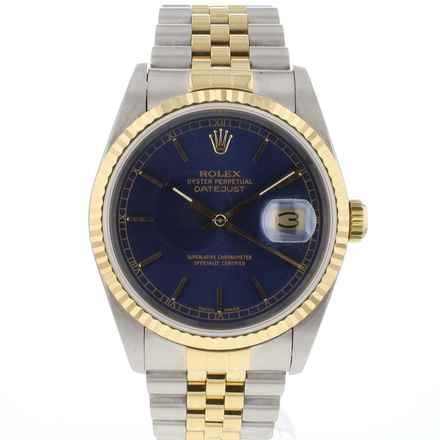  Rolex Datejust 36 Steel/Gold Jubilee Blue Dial 