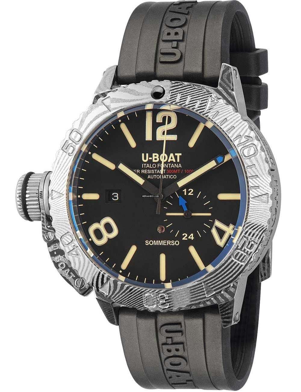 U-Boat 9999 Herrenuhr Sommerso Damascus Automatik 46mm 30ATM