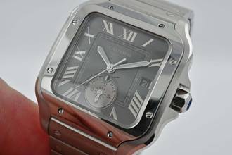 Thumbnail von Cartier Santos de Cartier Large Grey Dial WSSA0076 Dual Time