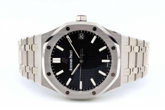 Thumbnail von Audemars Piguet Royal Oak 41mm - Czarna tarcza - 15500ST.OO.1220ST.03
