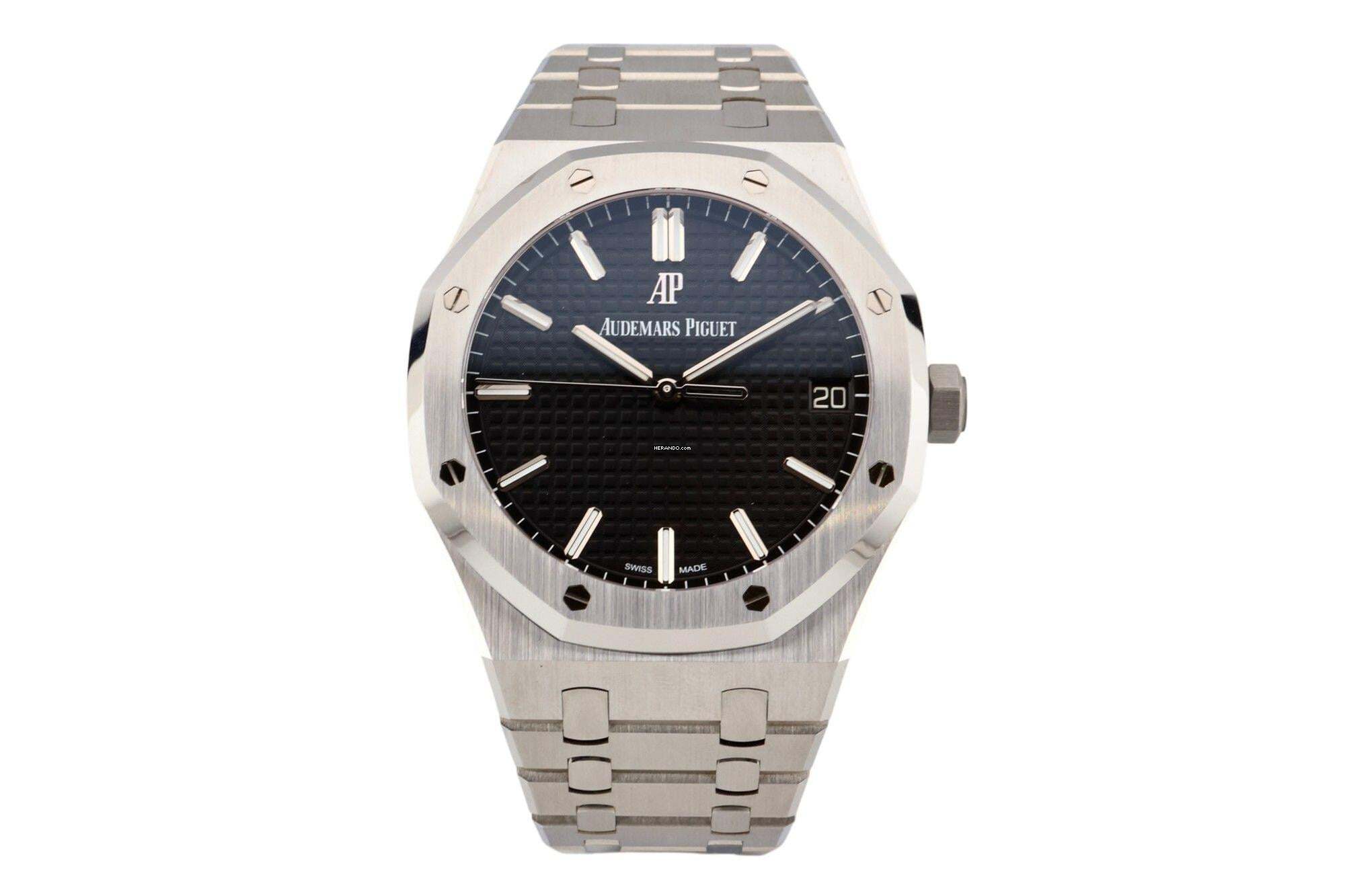 Audemars Piguet Royal Oak 41mm - Czarna tarcza - 15500ST.OO.1220ST.03
