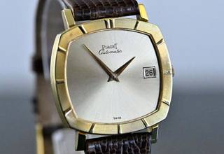 Thumbnail von Piaget rare Vintage TV Screen Date | 13423 | Automatic | yellow gold