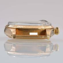 Thumbnail von Rolex Oyster Perpetual Date 1503/8 Soleil silver dial yellow gold 18KT Full Set TOP Condition