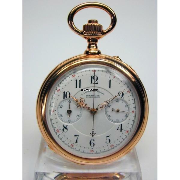 A. Lange & Söhne Chronograph,schleichender 30-Minutenzähler 1 A Taschenuhr </h1>