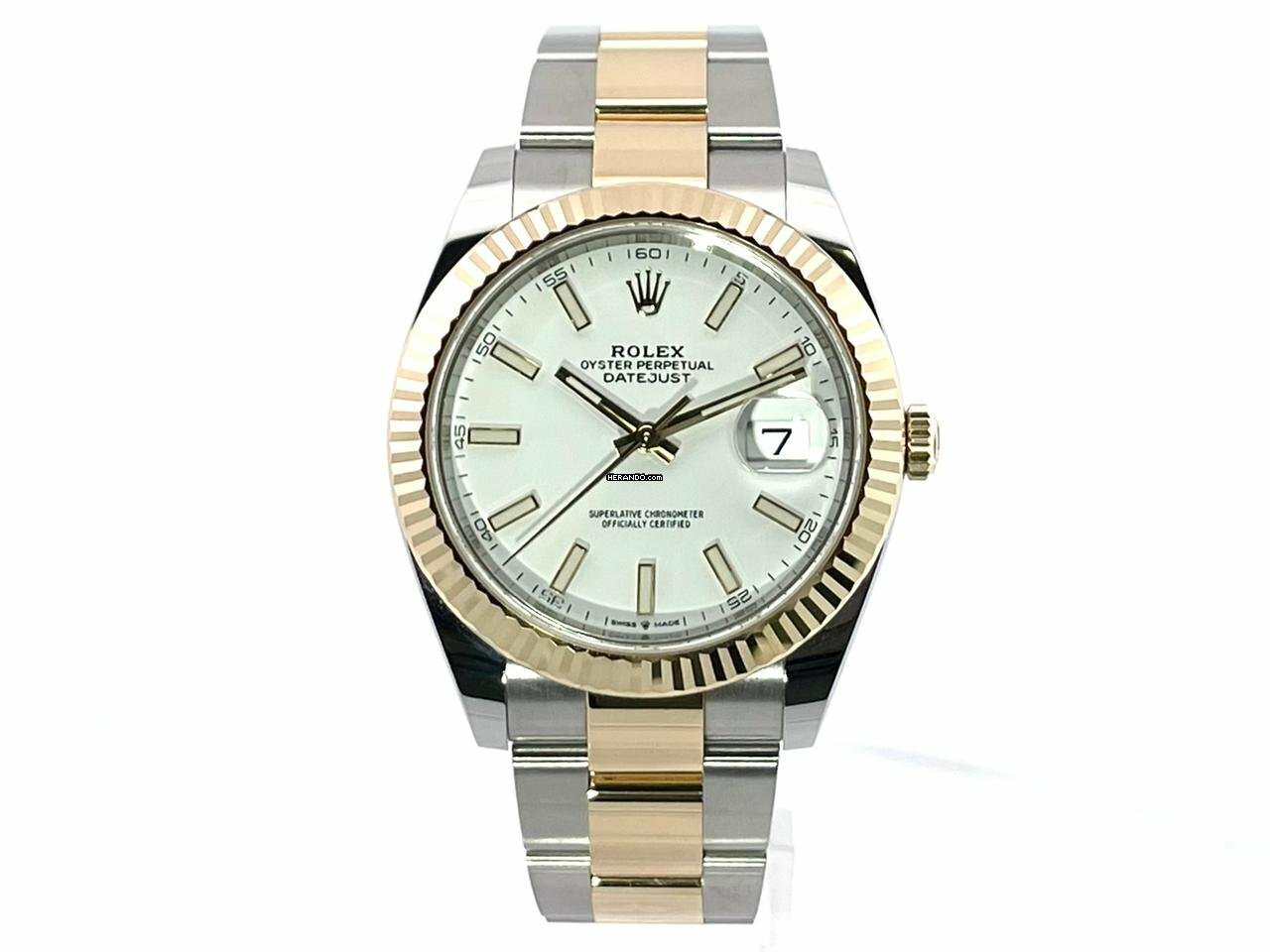Rolex Datejust 41 Edelstahl Gelbgold 126333 Weiß Index </h1>