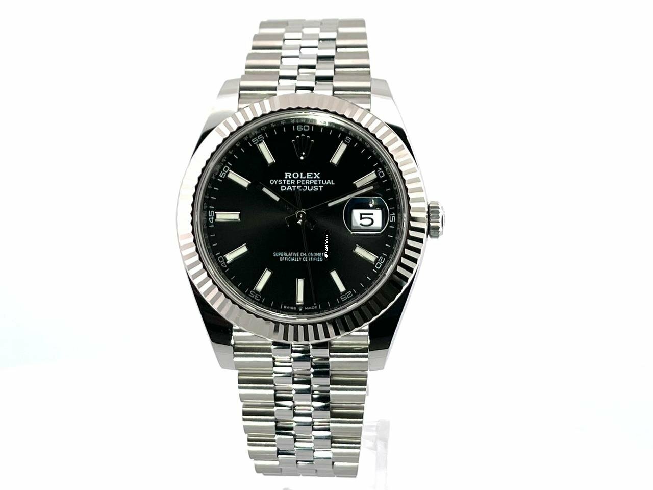 Rolex Datejust 41 Edelstahl Weißgold 126334 Schwarz Jubile </h1>