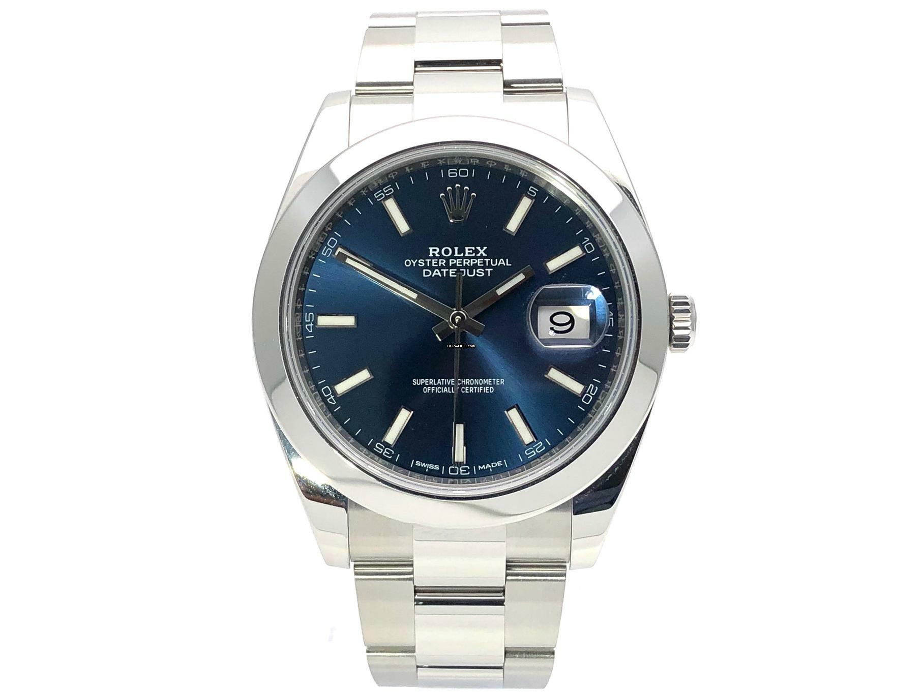 Rolex Datejust 41 Ref. 126300 Edelstahl Blau Index Oyster-Band </h1>